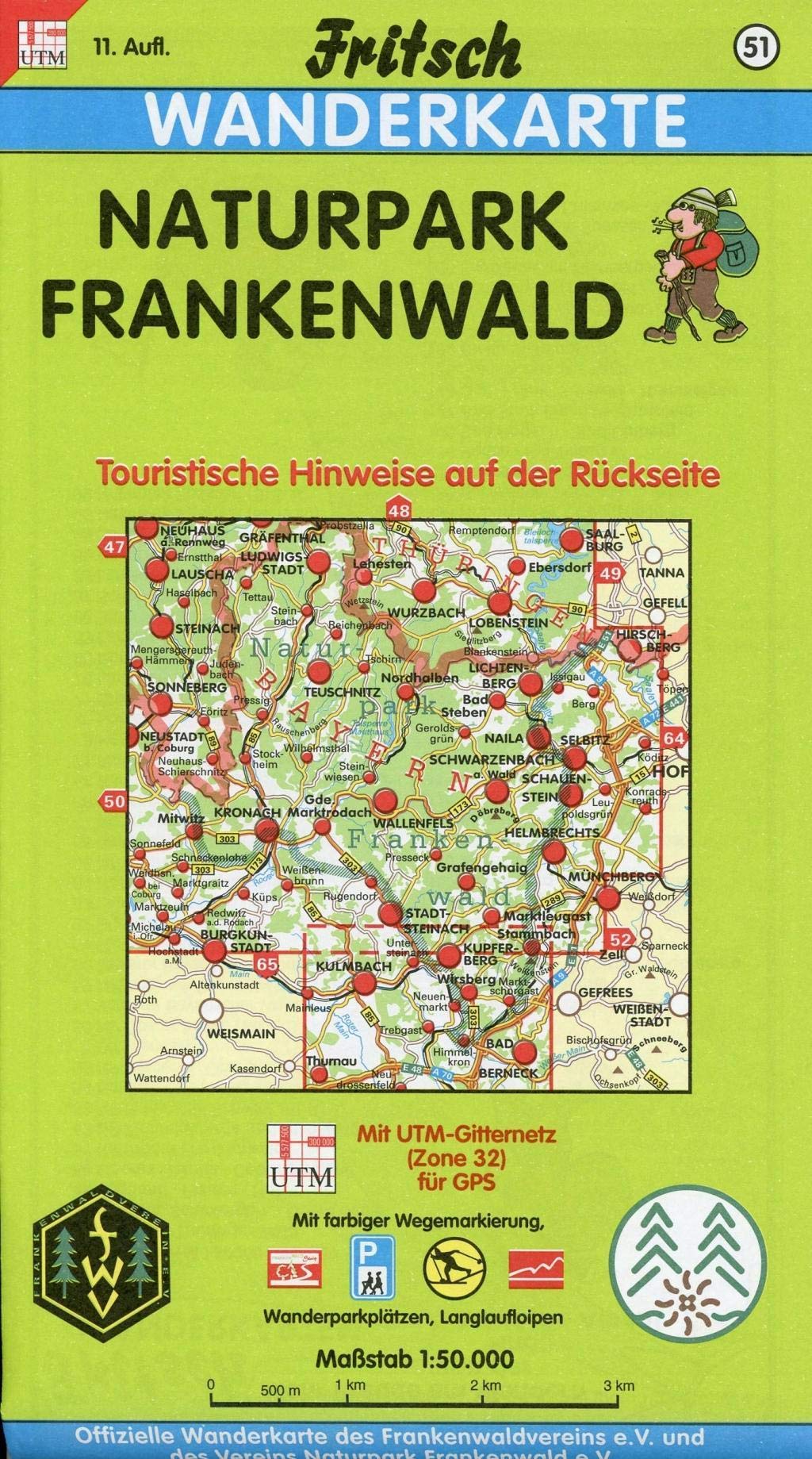 Naturpark Frankenwald 1 : 50 000. Fritsch Wanderkarte Leisure, Home & Garden