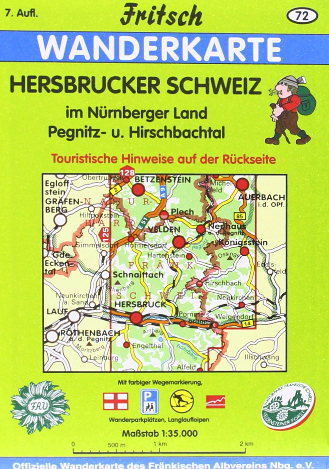 Hersbrucker Schweiz in der Frankenalb 1 : 35 000. Fritsch Wanderkarte: Pegnitz- und Hirschbachtal. Mit touristischen Hinweisen auf der Rückseite. Mit ... Wanderparkplätzen und Langlaufloipen book