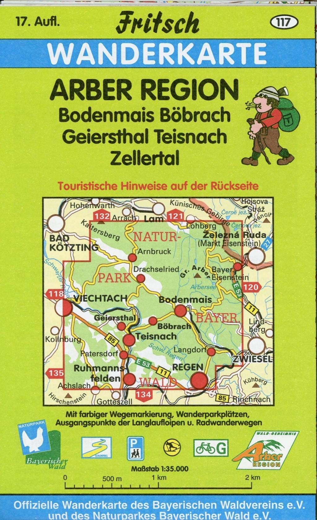 Fritsch Wanderkarte Arber Region 1 : 35 000 Leisure, Home & Garden