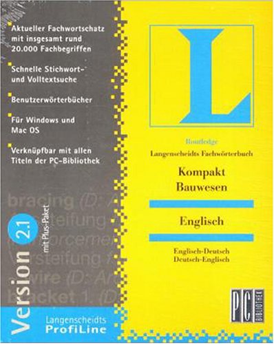 Langenscheidts Fachwörterbuch Kompakt Bauwesen CD-ROM, PC-Bibliothek. Englisch-Deutsch /Deutsch-Englisch Books