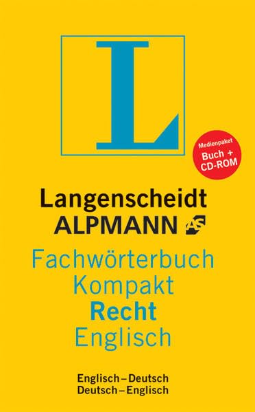 Langenscheidt Alpmann Fachwörterbuch Kompakt Recht, Englisch. Mit CD-ROM. Law