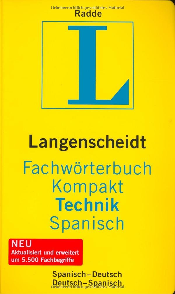 Langenscheidt Fachwörterbuch Kompakt Technik Spanisch: Spanisch-Deutsch/Deutsch-Spanisch (Langenscheidt Fachwörterbücher Kompakt) Media & Communication