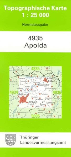 Apolda (Topographische Karten 1:25 000 (TK 25) Thüringen (amtlich)) Maps & Plans