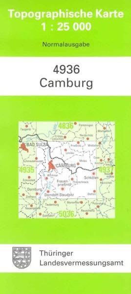 Camburg (Topographische Karten 1:25 000 (TK 25) Thüringen (amtlich)) Maps & Plans
