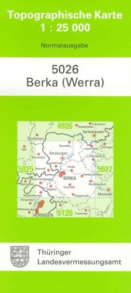 Berka (Werra): 5026 (Topographische Karten 1:25 000 (TK 25) Thüringen (amtlich)) Leisure, Home & Garden