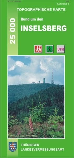 Rund um den Inselsberg: Ausgabe mit Wander- und Radwanderwegen 1:25000: UTM (Topographische Karten Thüringen - Freizeit- und Wanderkarten 1:25000) Maps & Plans