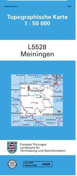 Meiningen: L 5528 (Topographische Karten 1:50 000 (TK 50) Thüringen (amtlich)) Leisure, Home & Garden