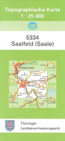 Saalfeld (Saale): 5334 (Topographische Karten 1:25 000 (TK 25) Thüringen (amtlich)) Leisure, Home & Garden
