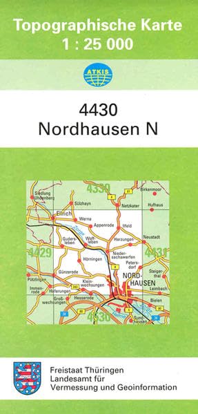 Nordhausen Nord: 4430 (Topographische Karten 1:25 000 (TK 25) Thüringen (amtlich)) Leisure, Home & Garden