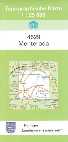 Menteroda: 4629 (Topographische Karten 1:25 000 (TK 25) Thüringen (amtlich)) Leisure, Home & Garden