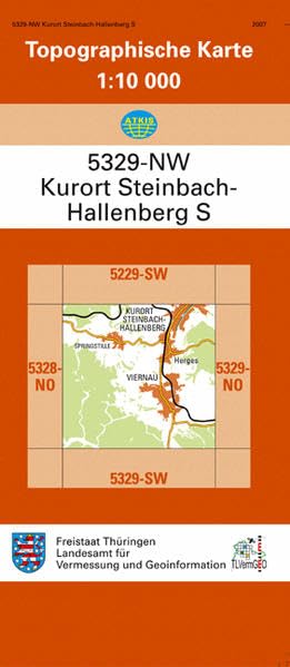 Steinbach-Hallenberg Süd (Topographische Karten 1:100 000 (TK 100) Thüringen (amtlich)) Leisure, Home & Garden