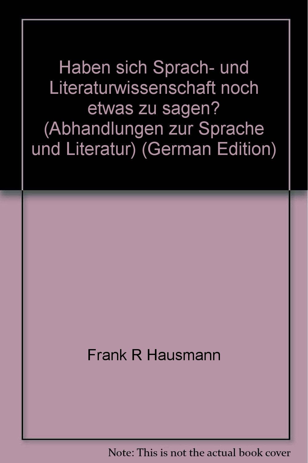 Haben sich Sprach- und Literaturwissenschaft noch etwas zu sagen? Contemporary literature