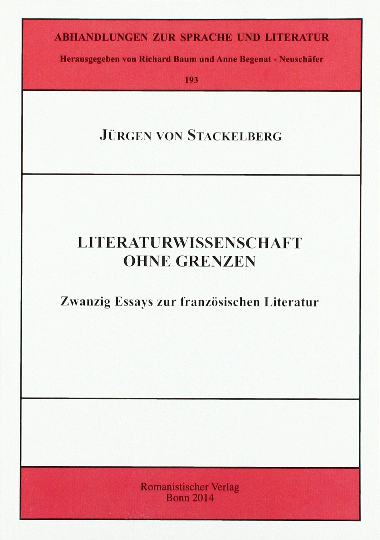 Literaturwissenschaft ohne Grenzen Contemporary literature