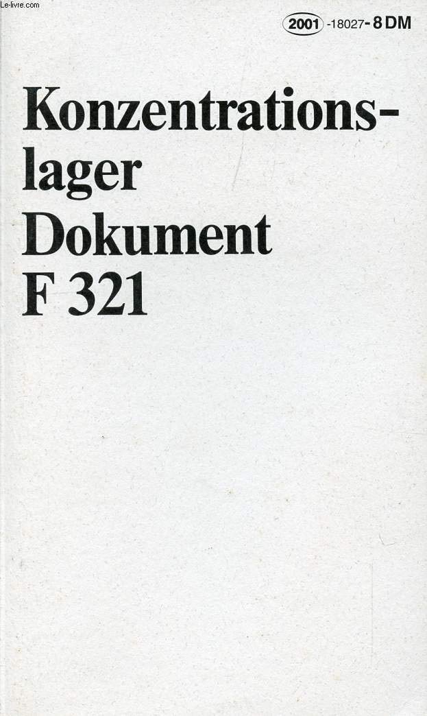 Konzentrationslager Dokument F 321 für den Internationalen Militärgerichtshof Nürnberg Foreign Languages ​​& Dictionaries
