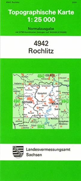 Rochlitz (4942): Topographische Karte 1:25 000 (Topographische Karten Sachsen 1:25 000 (TK 25); alte Karten) Leisure, Home & Garden