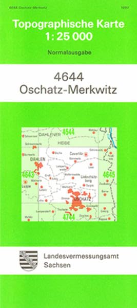Oschatz-Merkwitz (4644): Topographische Karte 1:25 000 (Topographische Karten Sachsen 1:25 000 (TK 25); alte Karten) Leisure, Home & Garden