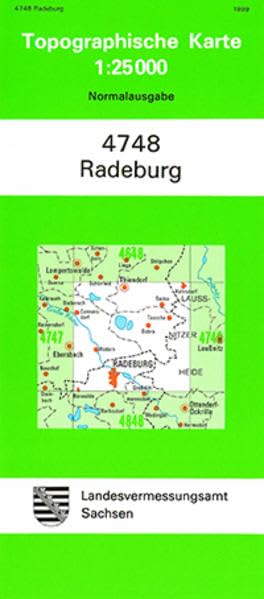 Radeburg (4748): Topographische Karte 1:25 000 (Topographische Karten Sachsen 1:25 000 (TK 25); alte Karten) Leisure, Home & Garden