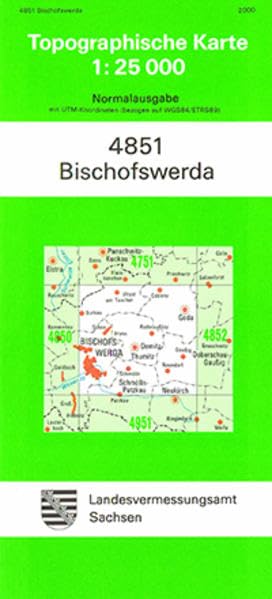 Bischofswerda (4851): Topographische Karte 1:25 000 (Topographische Karten Sachsen 1:25 000 (TK 25); alte Karten) Leisure, Home & Garden