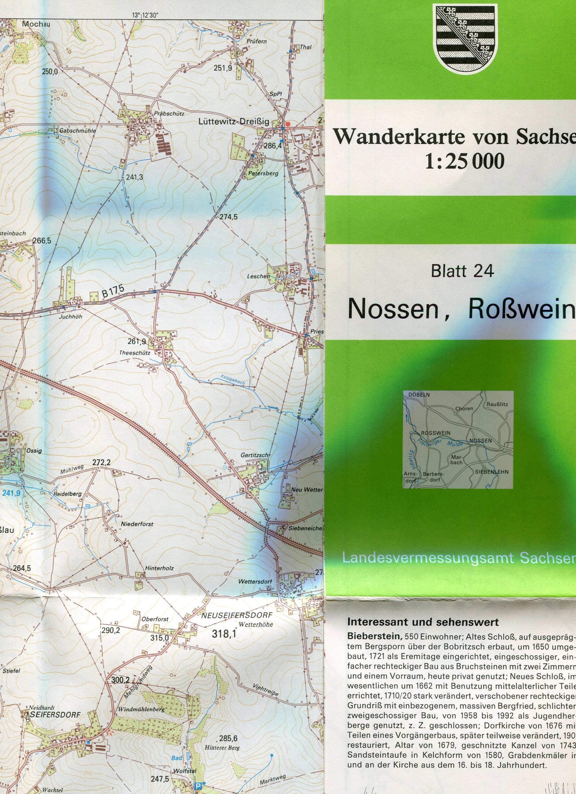Nossen, Roßwein (Blatt 24): Wanderkarte 1:25 000 (WK25) book