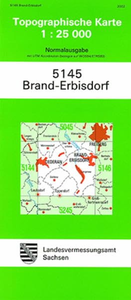 Brand-Erbisdorf (5145): Topographische Karte 1:25 000 (Topographische Karten Sachsen 1:25 000 (TK 25); alte Karten) Leisure, Home & Garden
