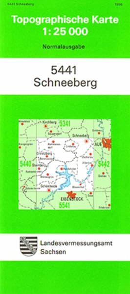 Schneeberg (5441): Topographische Karte 1:25 000 (Topographische Karten Sachsen 1:25 000 (TK 25); alte Karten) Leisure, Home & Garden