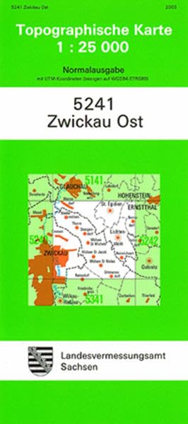 Zwickau Ost (5241): Topographische Karte 1:25 000 (Topographische Karten Sachsen 1:25 000 (TK 25); alte Karten) Leisure, Home & Garden