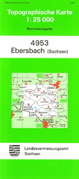 Ebersbach (Sachsen) (4953): Topographische Karte 1:25 000 (Topographische Karten Sachsen 1:25 000 (TK 25); alte Karten) Leisure, Home & Garden