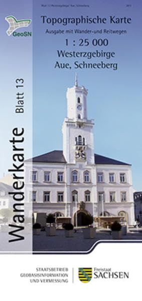 Westerzgebirge/Aue, Schneeberg: Wanderkarte 1:25 000, Ausgabe mit Wander- und Reitwegen (WK25 Blatt 13) (Topographische Freizeitkarten Sachsen 1:25 000 / Wanderkarten (WK25)) Leisure, Home & Garden