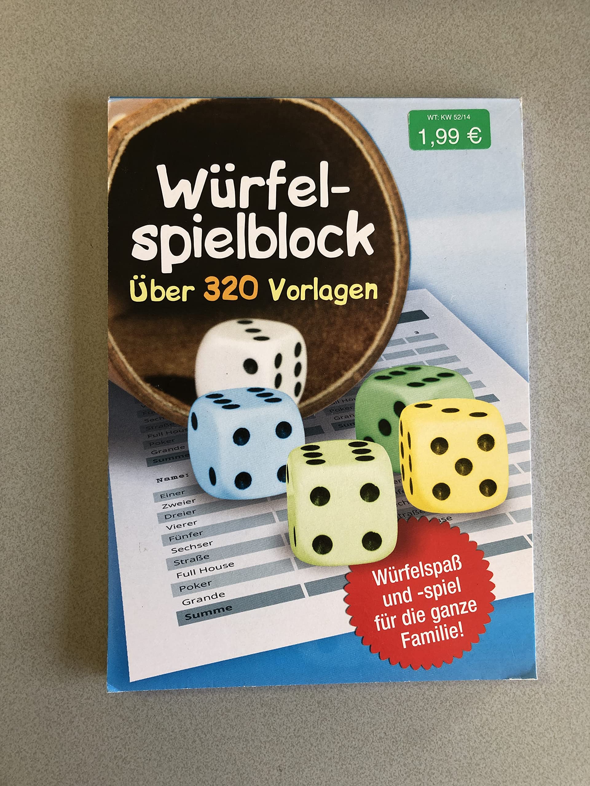 Würfelspielblock - Über 320 Vorlagen - Würfelspaß und -spiel für die ganze Familie! - Yatzy Kniffel, Escalero, Hausnummern würfeln, Würfelbingo book