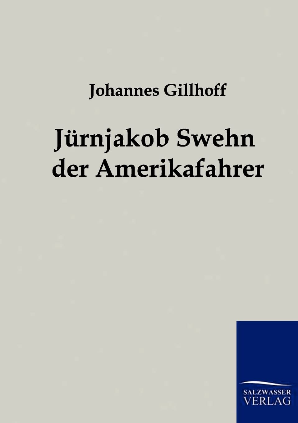 Jürnjakob Swehn der Amerikafahrer Contemporary literature
