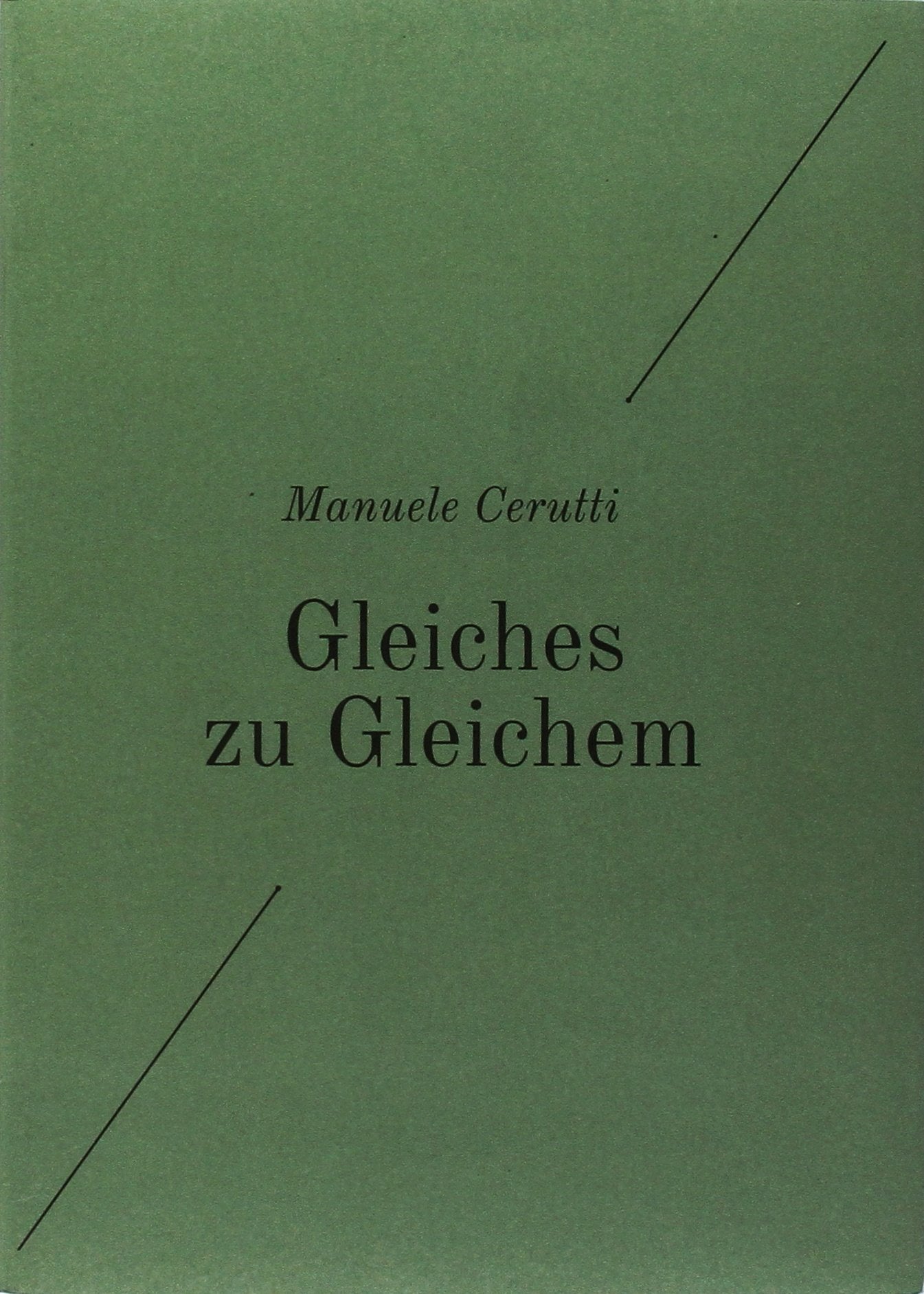 Manuele Cerutti: Gleiches zu Gleichem Film, Art & Culture