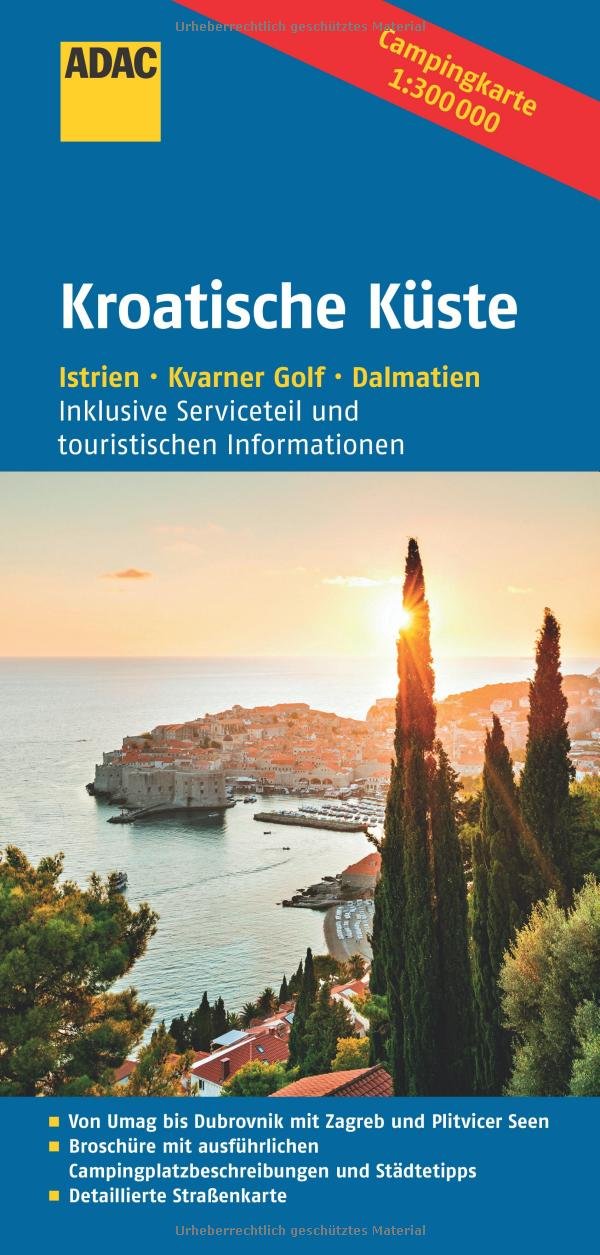 ADAC Campingkarte Kroatische Küste 1 : 300 000 book