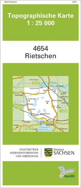 Rietschen (4654): Topographische Karte 1:25 000 (Topographische Karten Sachsen 1:25 000 (TK 25); amtlich) Leisure, Home & Garden