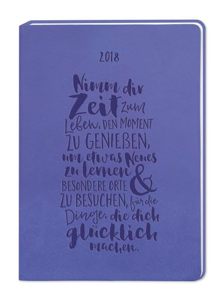 Timer Lila (Nimm dir Zeit) A6 2018: Terminplaner in Lederoptik Film, Art & Culture