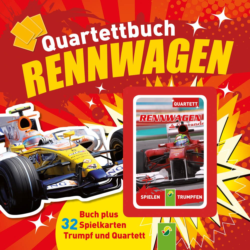Quartettbuch Rennwagen: Buch mit 32 Quartettkarten Non-fiction