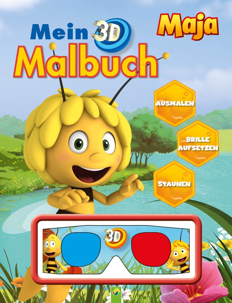 Mein 3D-Malbuch Die Biene Maja (mit 3D-Brille): Ausmalen - Brille aufsetzen - Staunen Non-fiction