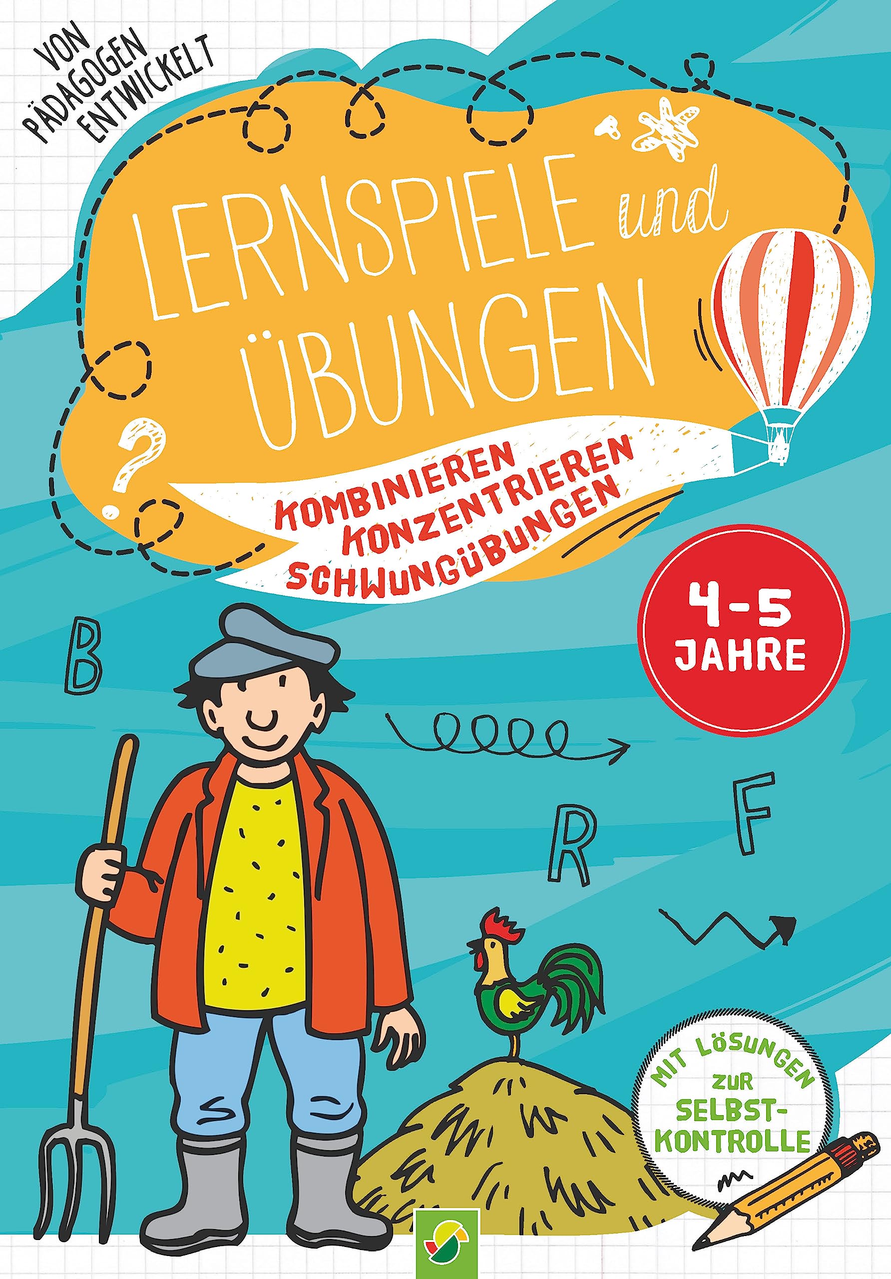 Lernspiele und Übungen 4-5 Jahre: Kombinieren, Konzentrieren, Schwungübungen | Mit Lösungen zur Selbstkontrolle Non-fiction