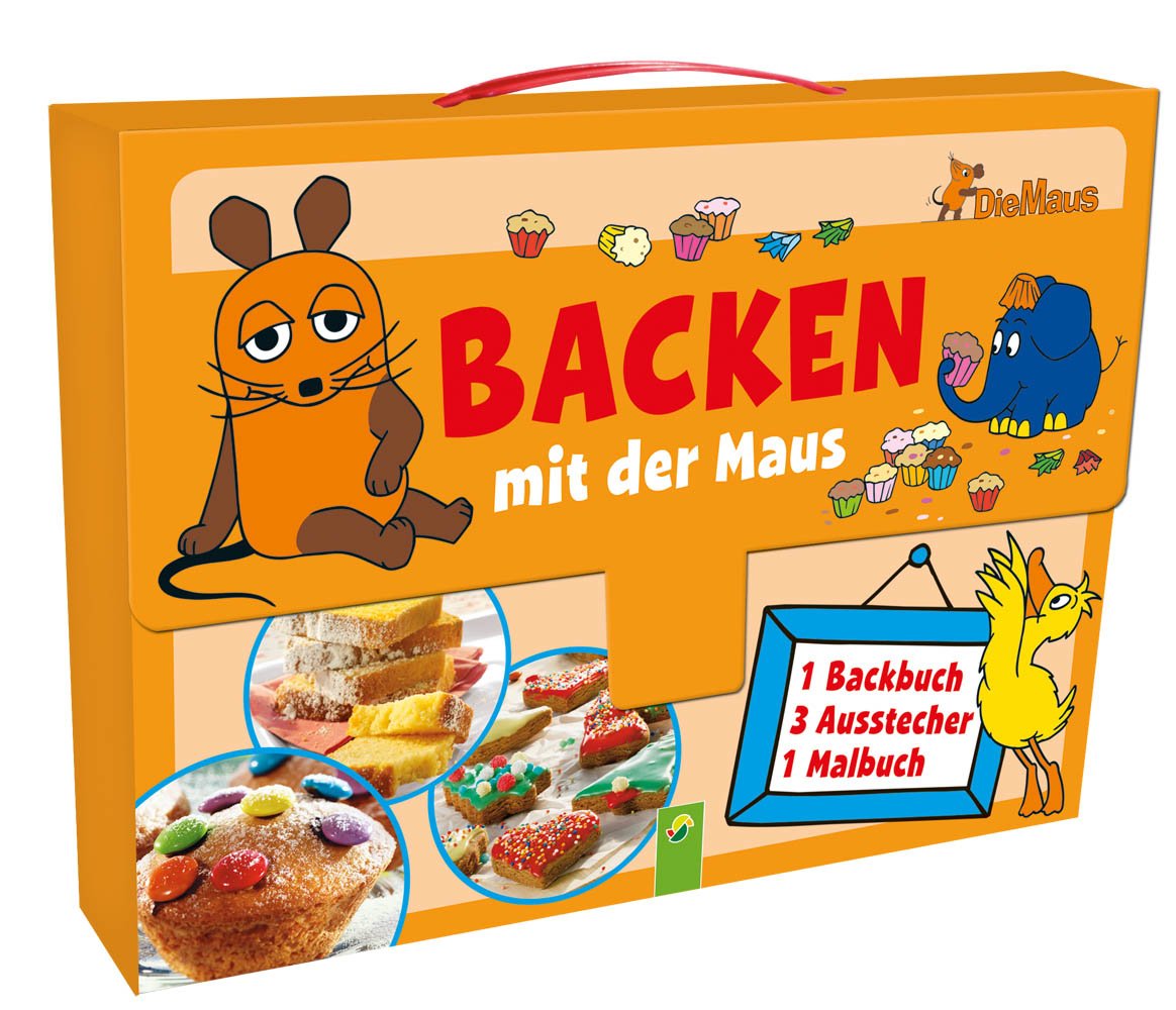 Backen mit der Maus - Kinderkoffer: Backbuch, 3 Ausstechförmchen und Malbuch im praktischen Kinderkoffer: Mein Malbuch; Mein erstes Backbuch und 3 Ausstechförmchen Leisure, Home & Garden
