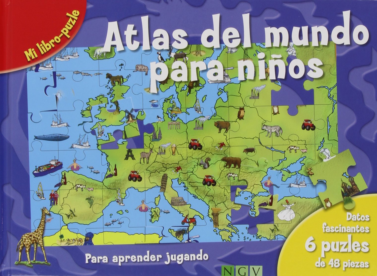 Atlas del mundo para niños. Con 6 puzles book