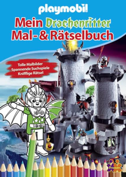 Playmobil. Mein Drachenritter-Mal-und-Rätselbuch: Tolle Malbilder! Spannende Suchspiele! Knifflige Rätsel! Non-fiction