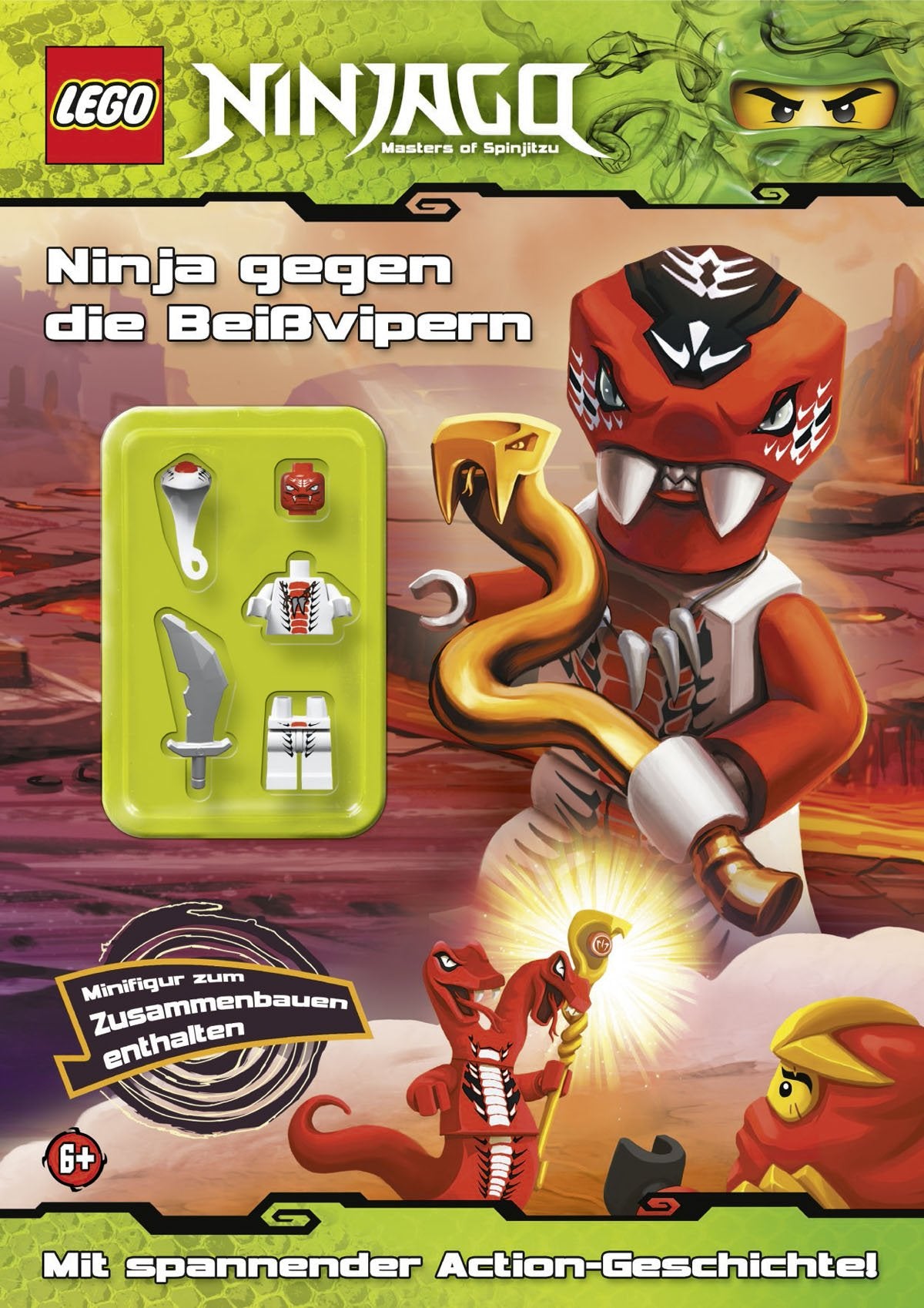 Lego Ninjago. Ninjas gegen die Beißvipern: Aufregende Abenteuer, Action und Rätsel. Mit Legofigur zum Zusammenbauen Non-fiction