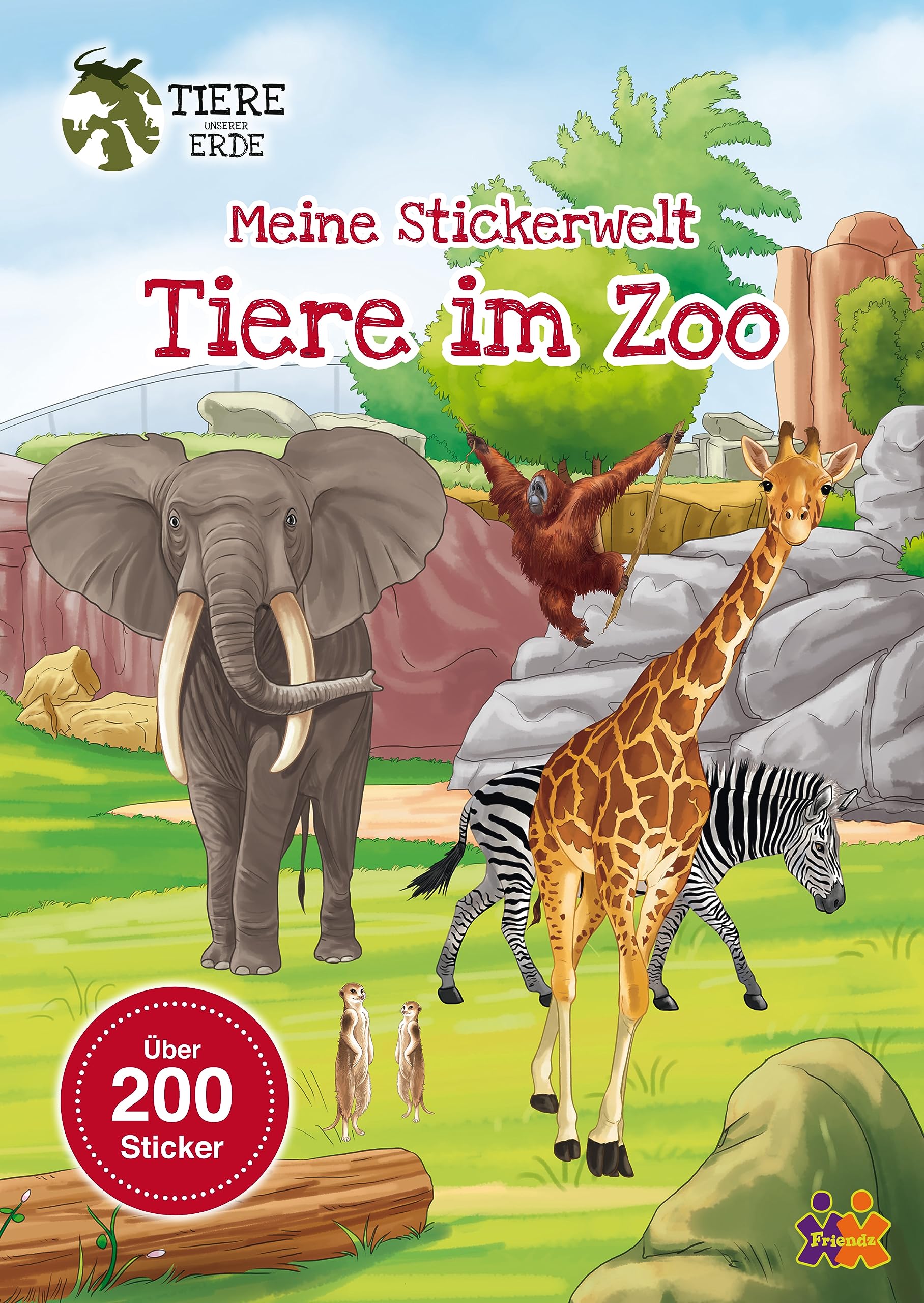 Tiere unserer Erde. Meine Stickerwelt. Tiere im Zoo Garden & Plants