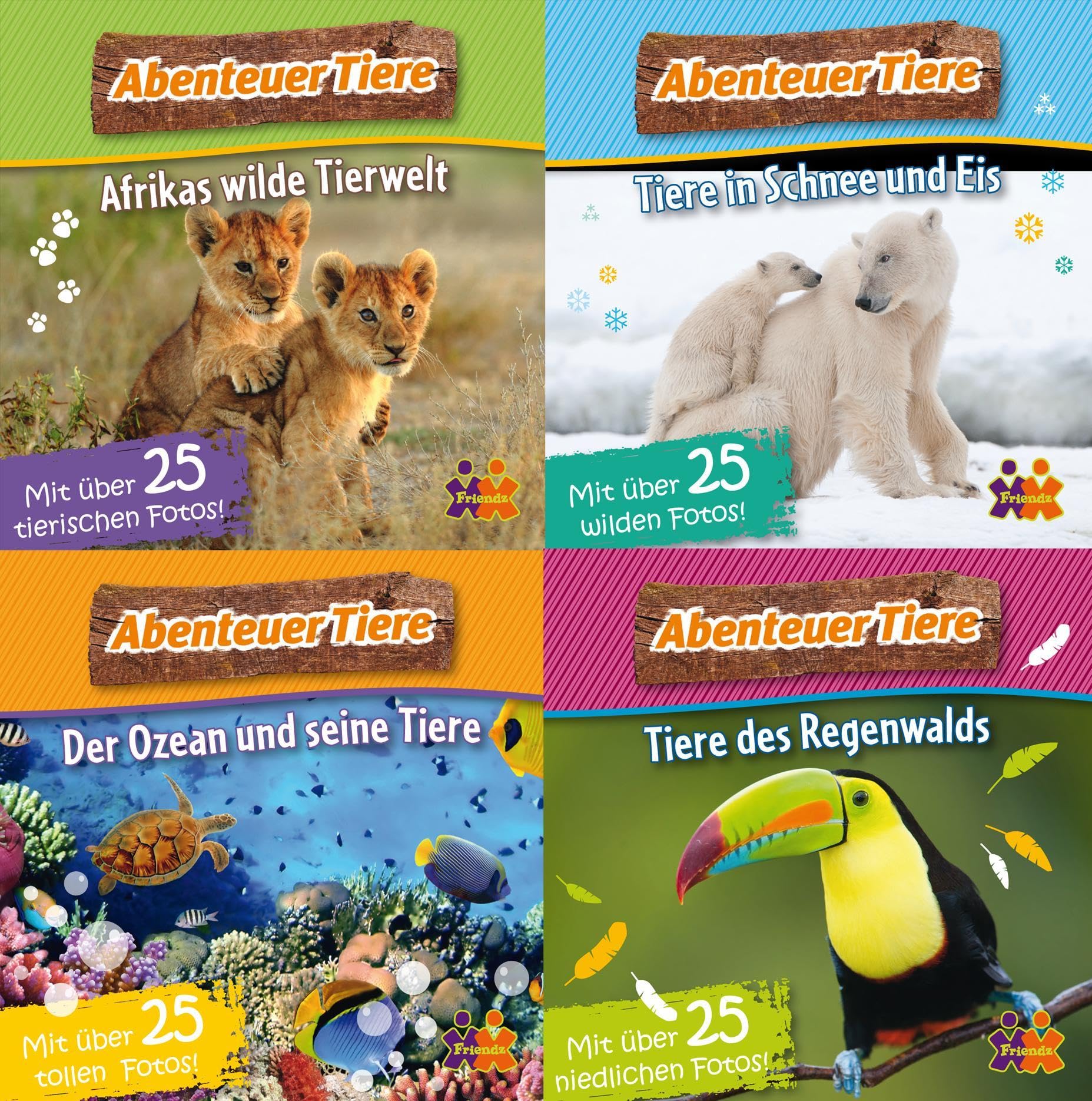 Abenteuer Tiere. Minibuch 4er-Set Non-fiction