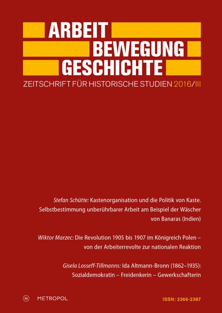 Arbeit – Bewegung – Geschichte: Zeitschrift für historische Studien 2016/III Natural Sciences