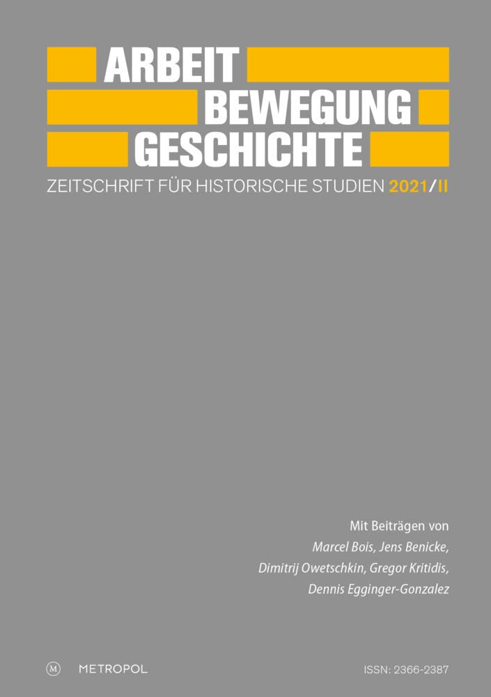 Arbeit – Bewegung – Geschichte. Zeitschrift für historische Studien 2021/II Books