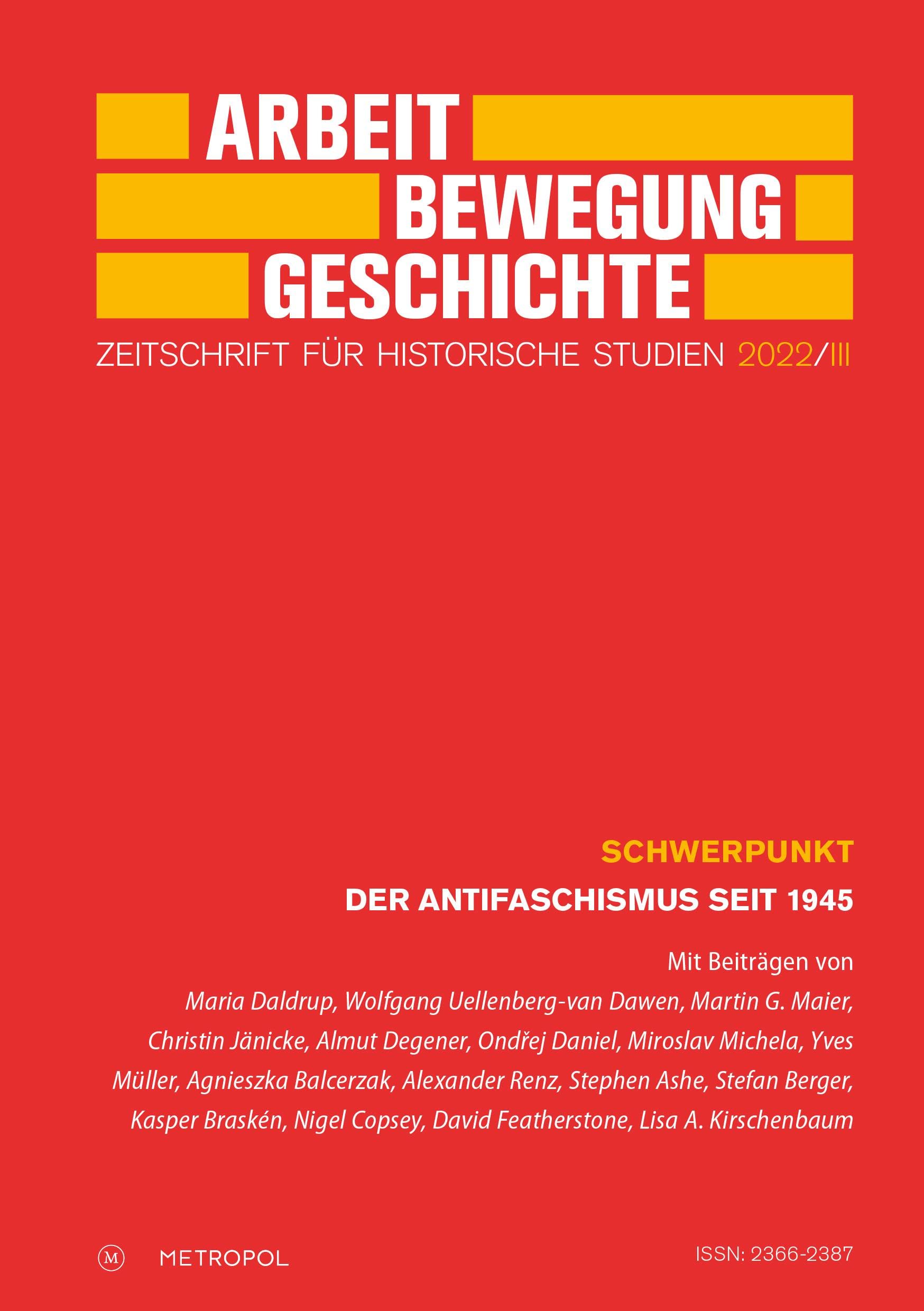 Arbeit – Bewegung – Geschichte Politics & History