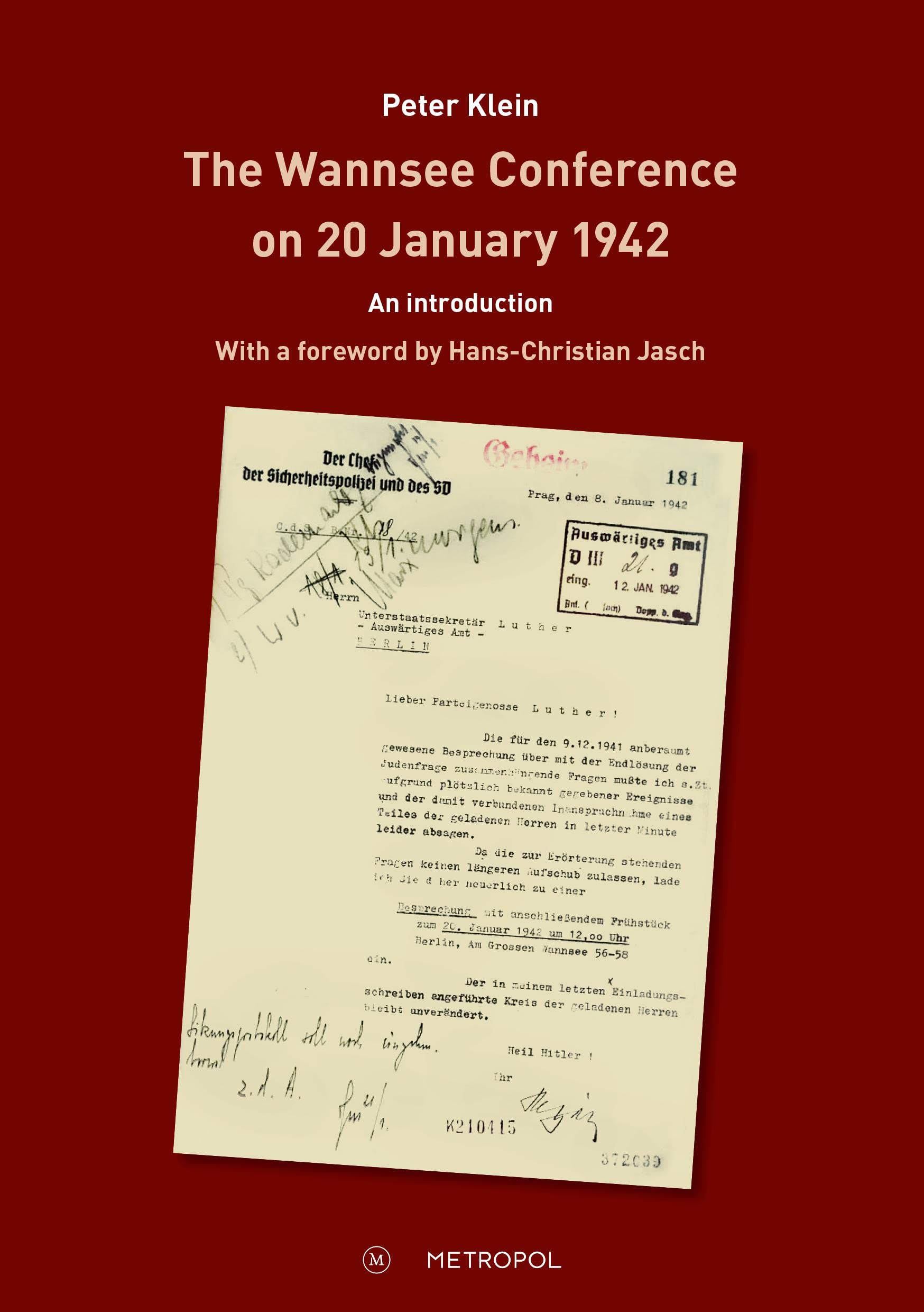 The Wannsee Conference on 20 January 1942 German history