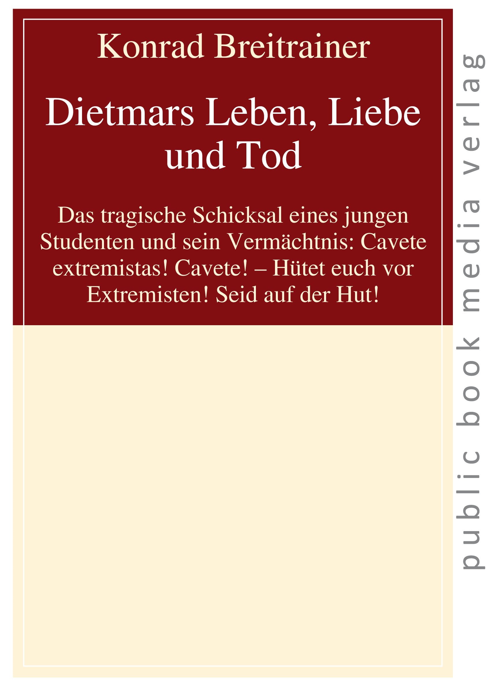 Dietmars Leben, Liebe und Tod Contemporary literature