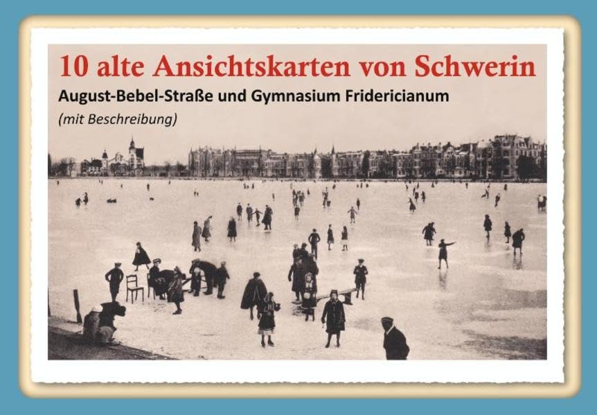 10 alte Ansichtskarten von Schwerin: August-Bebel-Straße und Gymnasium Fridericianum Film, Art & Culture