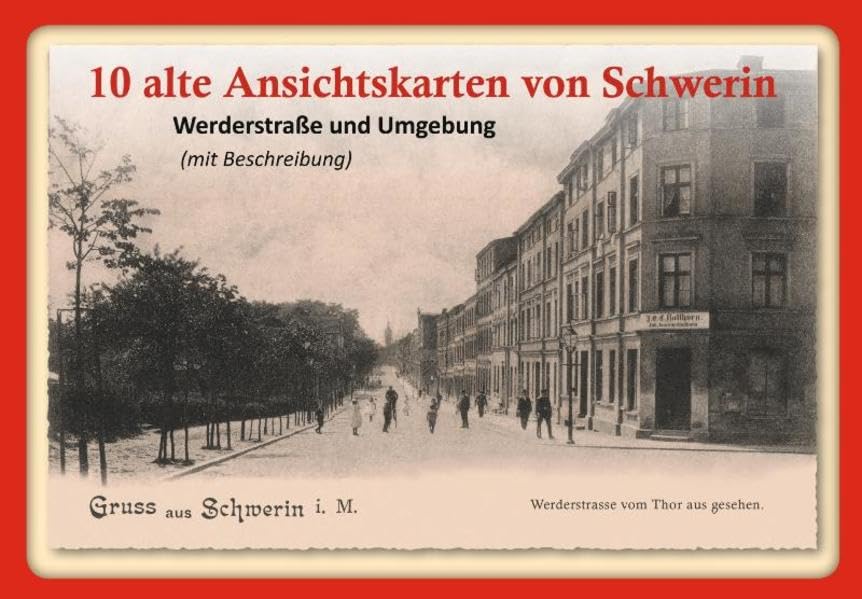 10 alte Ansichtskarten von Schwerin: Werderstraße und Umgebung Film, Art & Culture